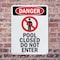 Signmission Pool Closed Do Not Enter Danger Sign, Plastic, 7in W x 10in L, 2PK OS-2PACK-DS-P-710-V-1636 - alternate 7